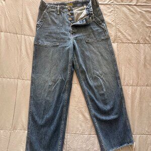 MOTHER Denim Pin Stripe Ankle Jeans